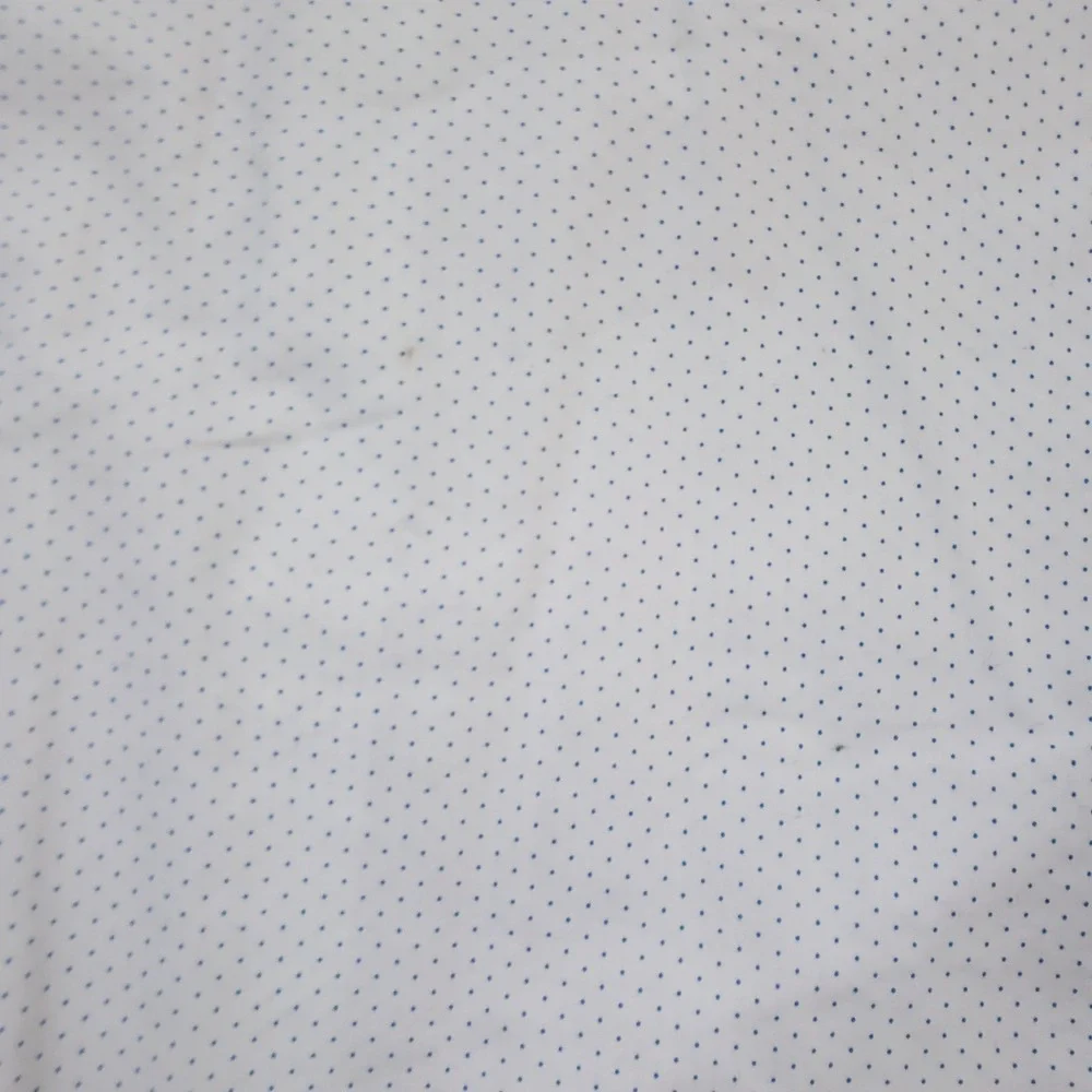 Banana Republic Shirt Mens L 16 White Blue Slim Fit Non-Iron‎ Dress Micro Dot *